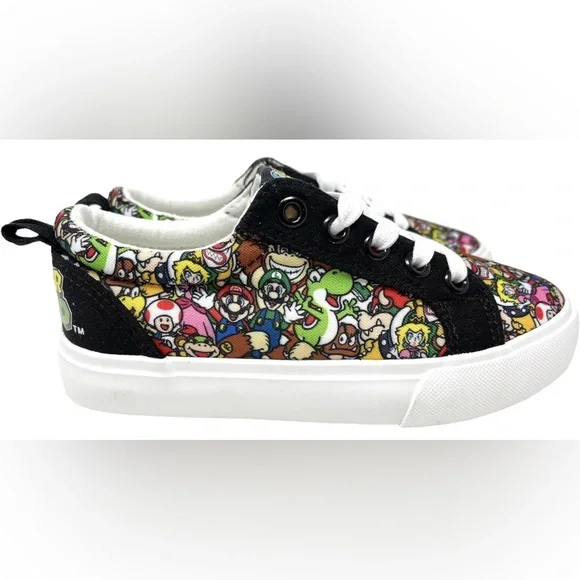 Super Mario Brothers Game Over Nintendo Lace Up Shoes New with Tags Boy or Girls - Picture 3 of 7